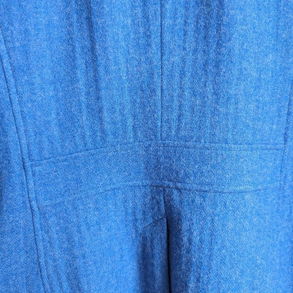 TALBOTS Wool Classic Bright Blue Felted Shetland Blazer Jacket - Picture 14 of 16